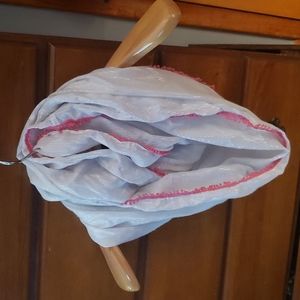 Hollister white and pink scarf